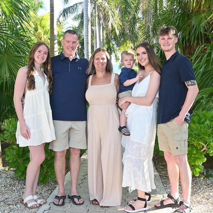 Corie Devall and her family at Dreams Tulum